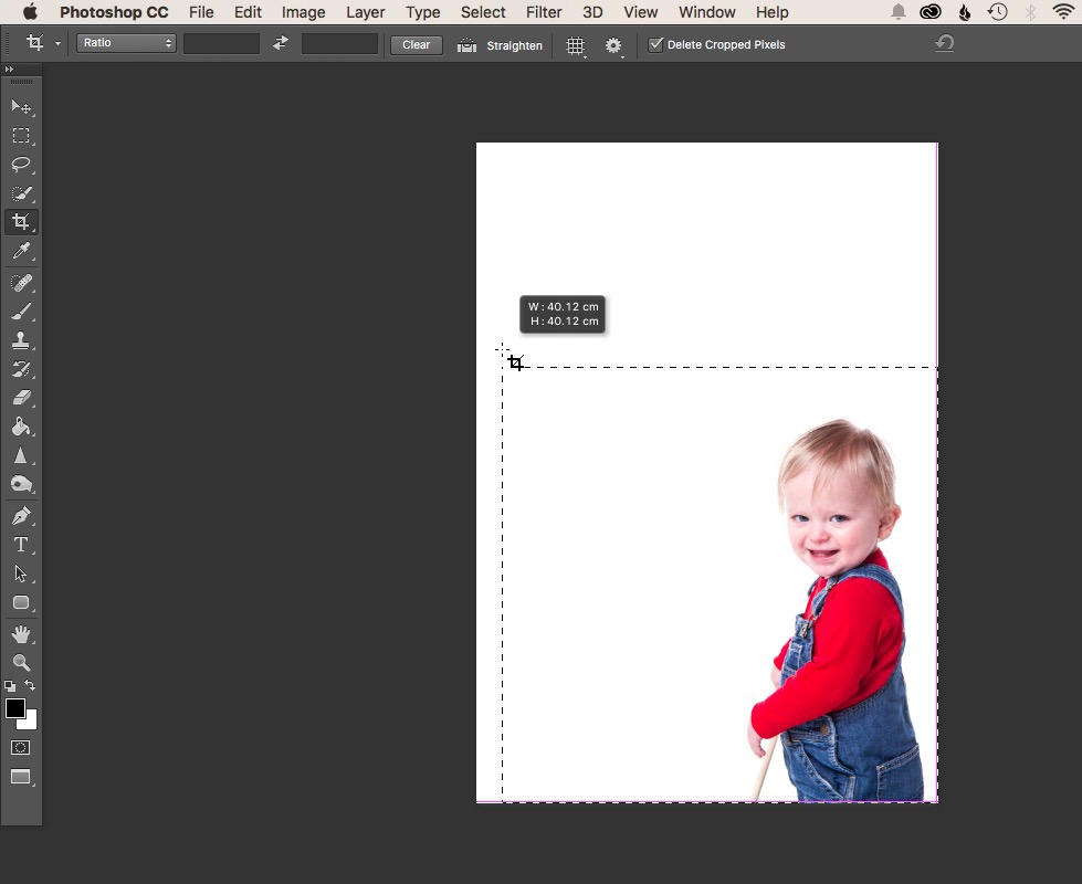 how to crop in photoshop