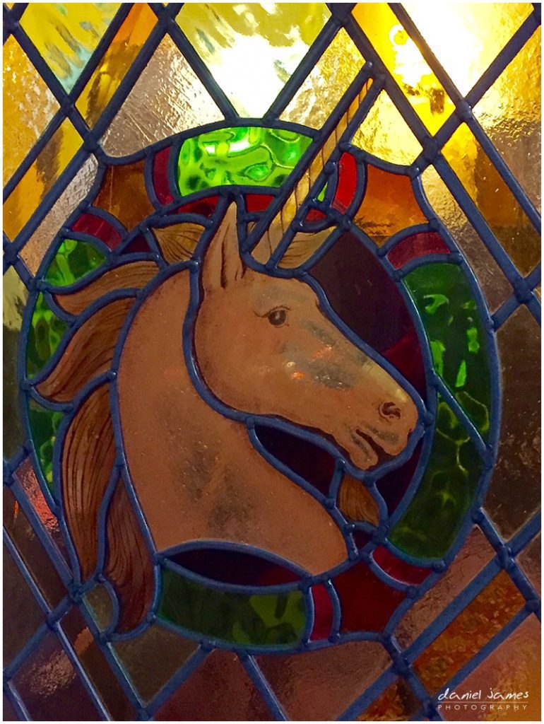unicorn pub wollaston stained glass