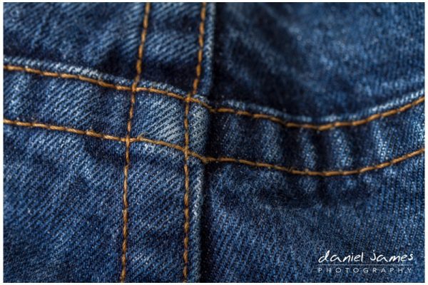 calvin klein jeans stitching close up